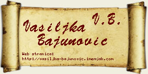 Vasiljka Bajunović vizit kartica